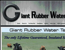 Tablet Screenshot of giantrubberwatertanks.com